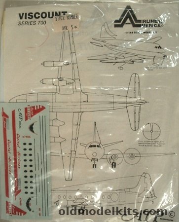 ATP 1/144 Vickers Viscount Series 700 - Capital Airlines plastic model kit